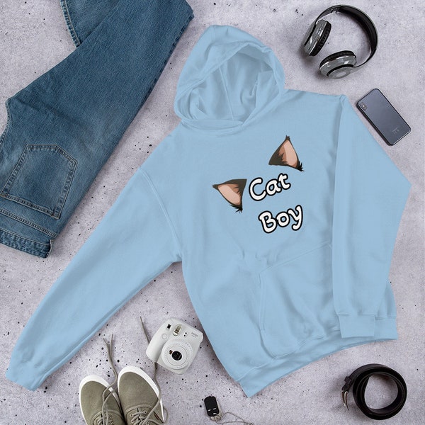 Cat Boy Hoodie - Neko Sweatshirt - Pet Play Kawaii Hoodie - Cat Sweatshirt