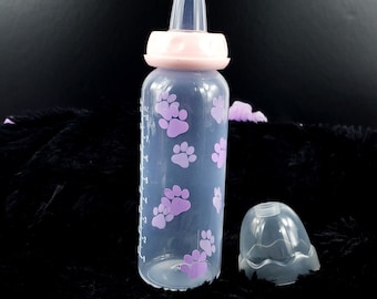 ABDL Bottle - Adult Size Baby Bottle - Large Teat Baby Bottle - Paw Prints Theme Accessories