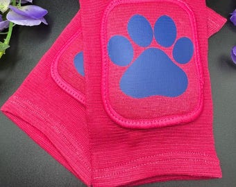 Hot Pink Paw Knee pads - Small Pole Dancing Knee Protection Paws for Pet play and Animal Roleplay | Cosplay Cute Pretend Play Accessories