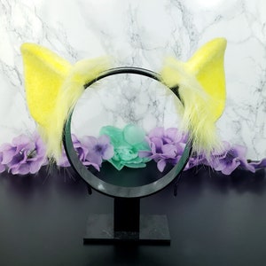 Yellow Animal Ears - Pony Halloween Ears - Cosplay Ears - Headband for Pet play and Animal Roleplay | Cute Pig Pet Play Ears