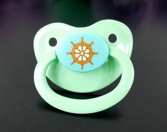 Adult Pacifier - Boat Theme ABDL Adult Baby Pacifier in Various Colors for Soothing - Age Regress SFW | littlespace Accessories