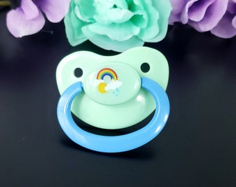 Rainbow Sky Adult Pacifier -DDLG & ABDL Adult Baby Pacifier in Various Colors for Soothing and Snoring | Baby Cosplay Accessories