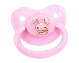 Chupete de conejito para adultos - Chupete ABDL para bebés adultos en varios colores para espacios reducidos y para personas con retraso de edad / Chupete personalizado para adultos