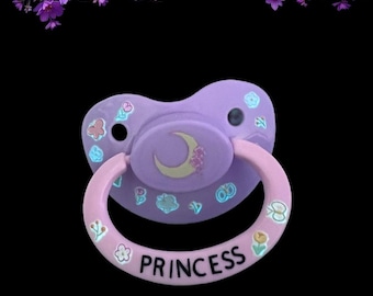 Deco Adult Pacifier - Glow In The Dark Stars and Moons ABDL Adult Baby Pacifier for Soothing and Age Regress |  Adult Baby Agere