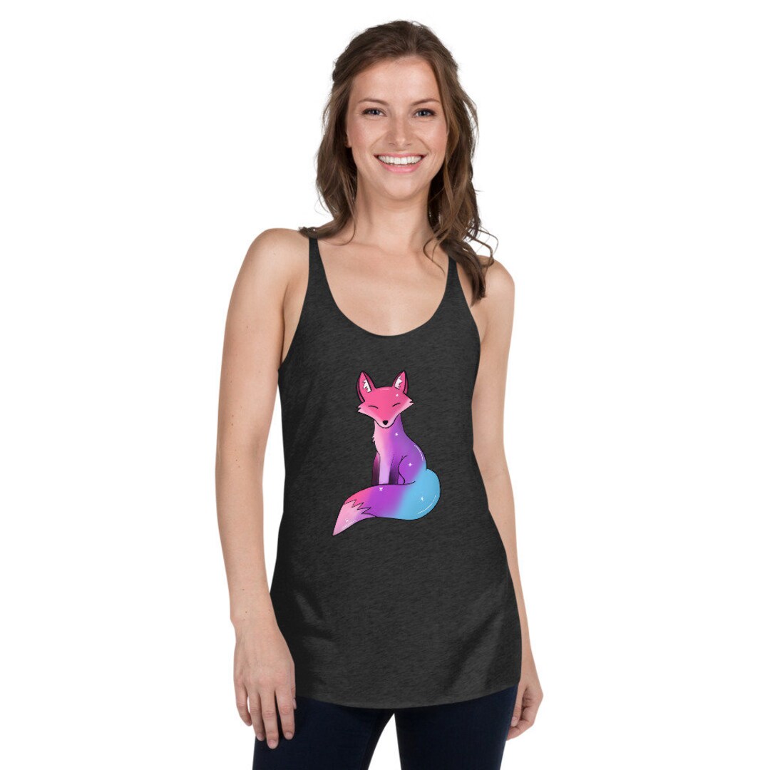 Bisexual Pride Fox, Galaxy Fox Women's Racerback Tank - Etsy España