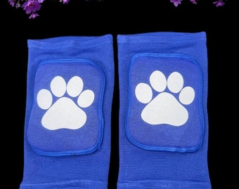 Blue Paw Knee pads - Pole Dancing Knee Protection Paws for Pet play and Animal Roleplay | Cosplay Cute Pretend Play Accessories Ideas