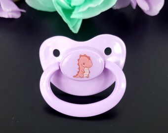 Baby Dino Adult Pacifier SFW - ABDL Adult Baby Pacifier in Various Colors - Age Regress | Adult Baby Accessories