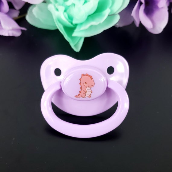 Baby Dino Adult Pacifier SFW - ABDL Adult Baby Pacifier in Various Colors - Age Regress | Adult Baby Accessories