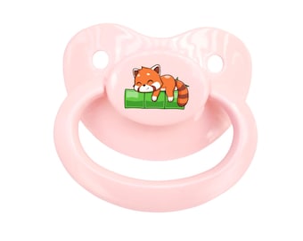 Adult Pacifier - Red Panda ABDL Adult Baby Pacifier in Various Colors for Soothing-Little Space | Age regress Accessories