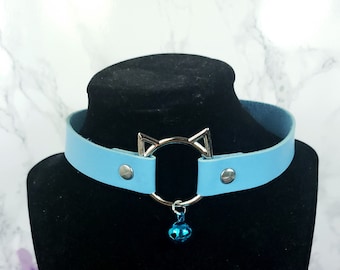 Bell Pet Play Collar - Cat Choker Necklace - Kitten Pet Play Choker