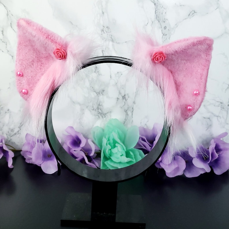Pig Ears Headband Rose Pink Deco Cosplay Pig Ears Etsy