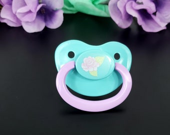Pastel Rose Adult Pacifier -  ABDL Adult Baby Pacifier in Various Colors for Soothing-Little Space | Age Regression Accessories