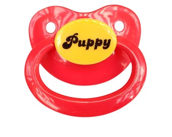 Puppy Adult Pacifier - Handmade DDLG & ABDL Adult Baby Pacifier in Various Colors for Soothing and Age Regress | Baby Cosplay Accessories