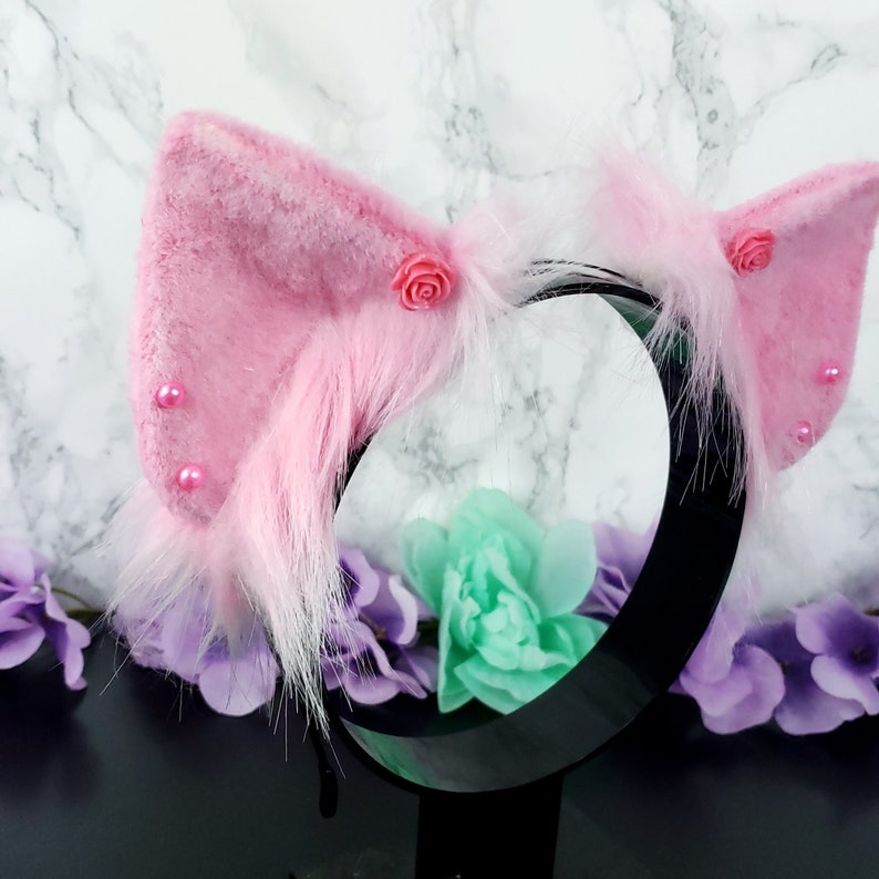 Pig Ears Headband Rose Pink Deco Cosplay Pig Ears Etsy