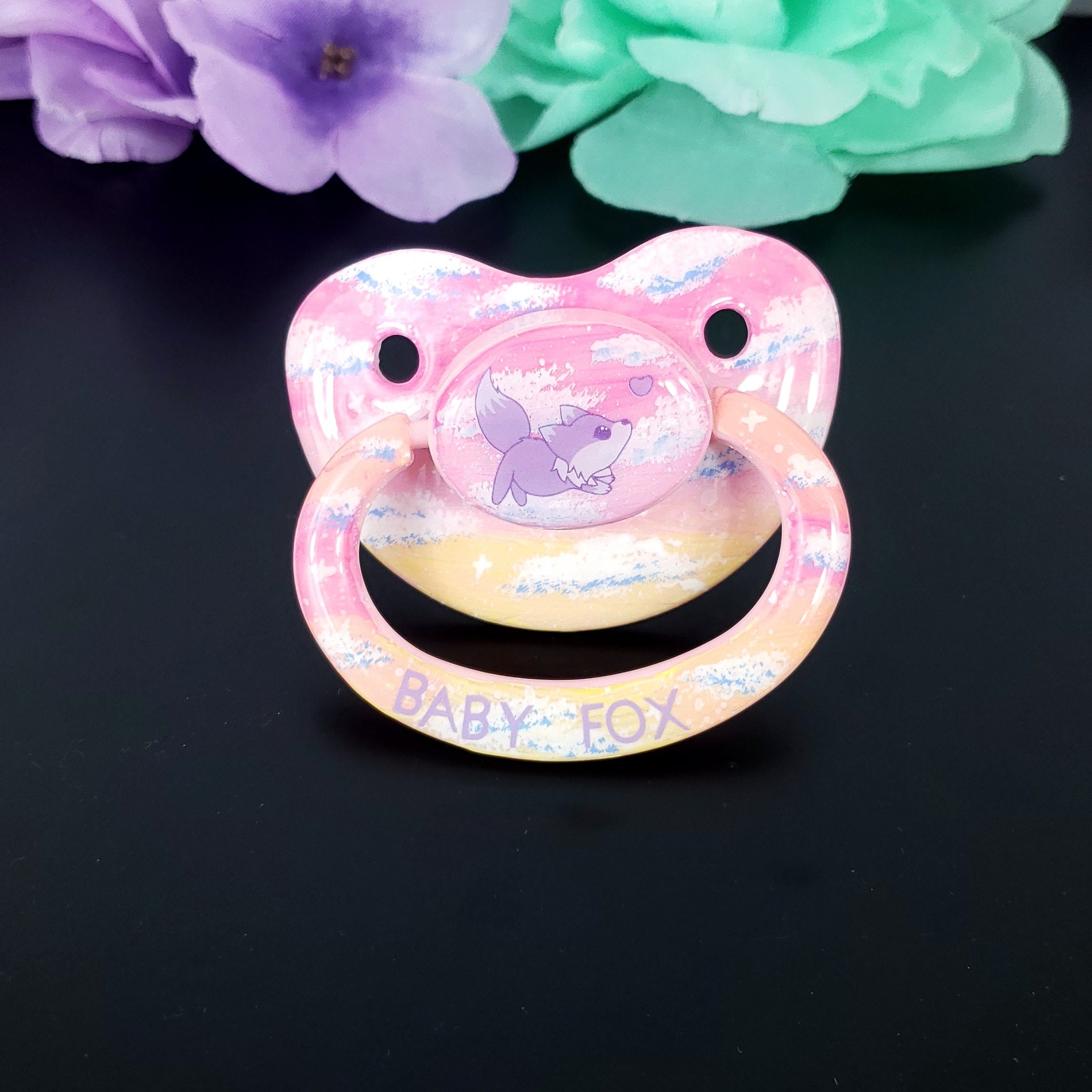 Ciuccio per adulti dipinto a mano - Ciuccio per adulti e neonati ABDL in vari colori per calmare e contrastare l'invecchiamento / Accessori per adulti e neonati