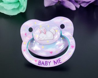 Hand painted Adult Pacifier - Baby Me ABDL Adult Baby Pacifier for Little Space and Age Regress |  Adult Baby Accessories