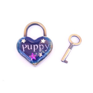 Custom Heart Pad Lock - Collar Necklace Lock - Aluminum Heart Lock - Collar Closure Lock