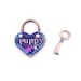 Custom Resin Heart Pad Lock, Aluminum Heart Lock, Collar Closure Lock 
