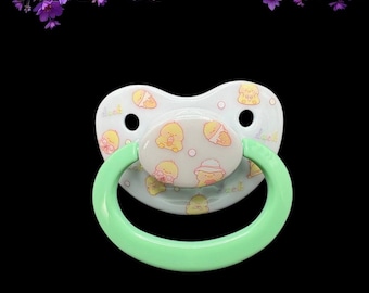 Deco Adult Pacifier - Cute Ducks ABDL Adult Baby Pacifier for Little Space and Age Regress |  Adult Baby Accessories