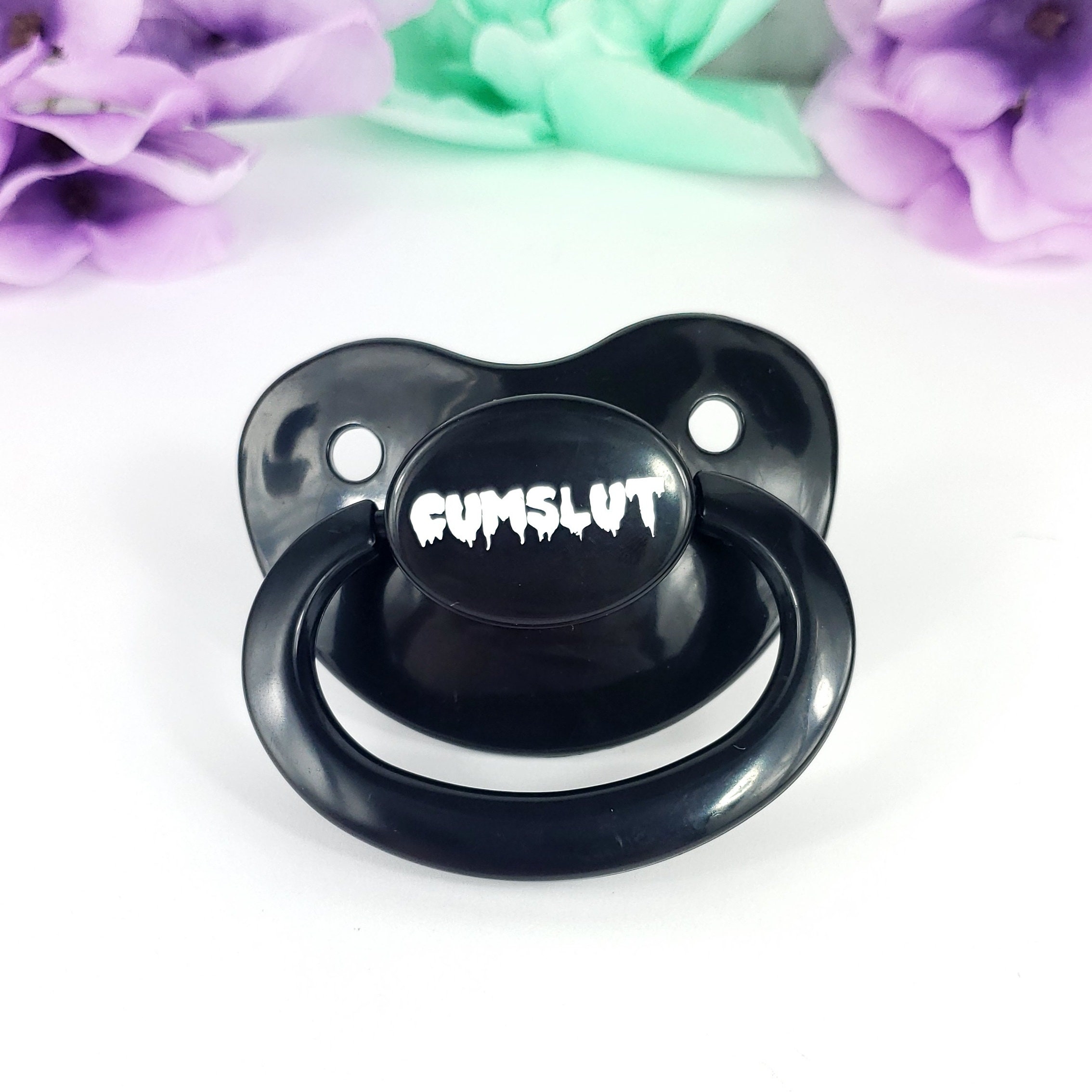 Cumslut Adult Pacifier - Handmade ABDL Adult Baby Pacifier in Various Colors for Soothing - Age Play | Baby Cosplay Accessories