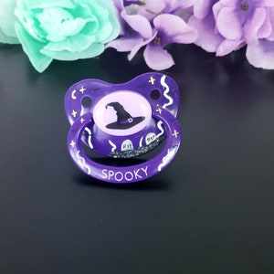 Halloween Adult Pacifier - Spooky ABDL Adult Baby Pacifier - Witches Hat Deco Pacifier - Little Space - Age Regress | Adult Baby Accessories