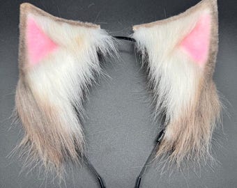 Realistic Kitten Ears - Brown Cat Ears Headband - Fox Pet Play kitten Ears - Puppy Halloween Animal Ears