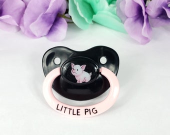 Baby Pig Adult Pacifier - ABDL Adult Baby Pacifier in Various Colors for Little Space and Age Regress | ABDL Accessories