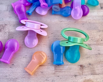 Plain Adult Pacifier Parts - Replacement Adult Pacifier Pieces - Little Space Deco Kit- ABDL Adult Baby Pacifier for Soothing - Little Space