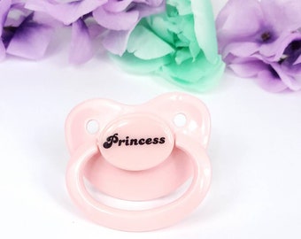 Princess Adult Pacifier - ABDL Adult Baby Pacifier in Various Colors for Soothing - Age Regress | Adult Baby Accessories