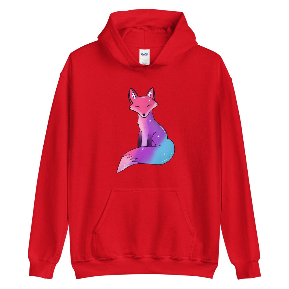 Bisexual Pride Fox, Galaxy Fox Unisex Hoodie - Etsy
