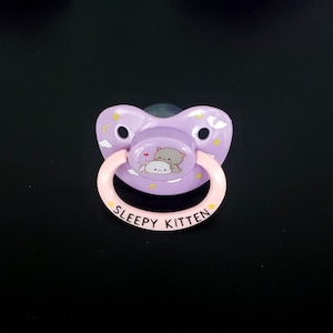 Adult Pacifier Sleepy Kitten DDLG & ABDL Adult Baby custom Colors Age ...