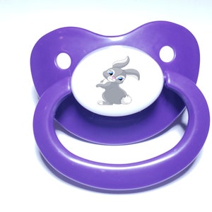Bunny Adult Pacifier - ABDL Adult Pacifier in Various Colors for Little ...