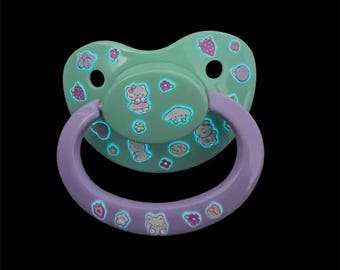 Deco Adult Pacifier - Glow In The Dark Kawaii ABDL Adult Baby Pacifier for Soothing and Age Regress |  Adult Baby Agere