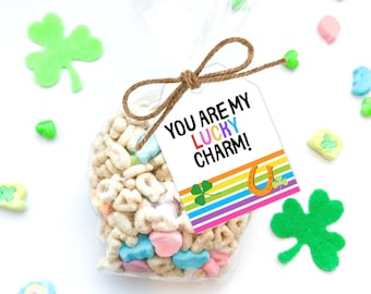 You Are My Lucky Charm Tag - St. Patrick's Day Treat Bag Tag - St. Patrick's Day Tag - St. Patty's Day - Class Treat Bag Tag - Lucky Charms