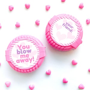 Bubble Gum Printable - Bubble Gum Valentine - Bubble Gum Birthday Party - You Blow Me Away Gum Tag - Chewing Gum Tag Printable