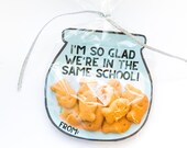 Fish Bowl Valentine Printable - So Glad We're In The Same School Valentine - Goldfish Cracker Valentine - Swedish Fish Valentine - School