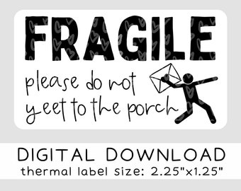Fragile s'il vous plaît ne pas encore à la véranda - conception d'étiquettes thermiques - étiquette thermique PNG - modèle d'étiquette pour imprimante thermique - modèles d'imprimante d'étiquettes