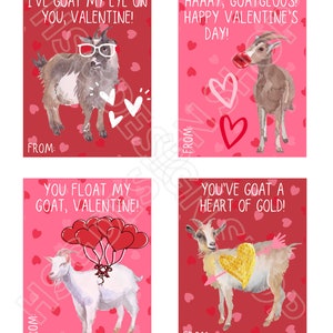 Printable Goat Valentines - You've Goat My Heart - Farm Themed ...