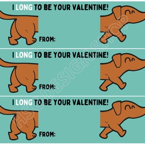 Printable Ruler Valentine Daschund Valentine Card Printable Ruler ...