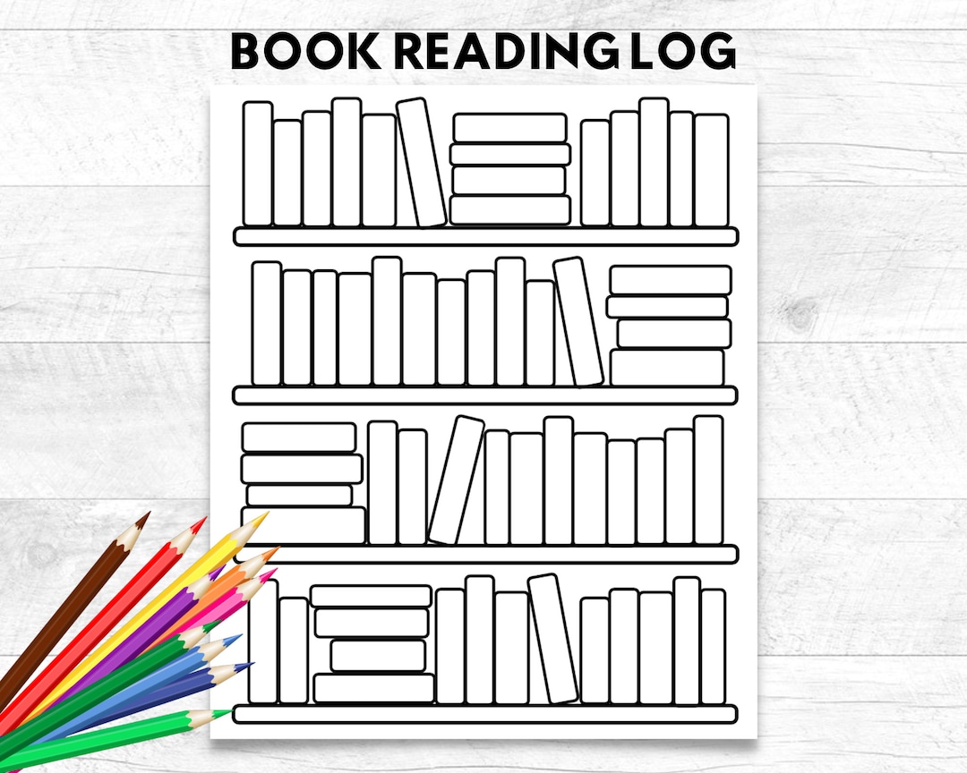 Printable Reading Log Bookshelf Reading Chart Homeschool - Etsy
