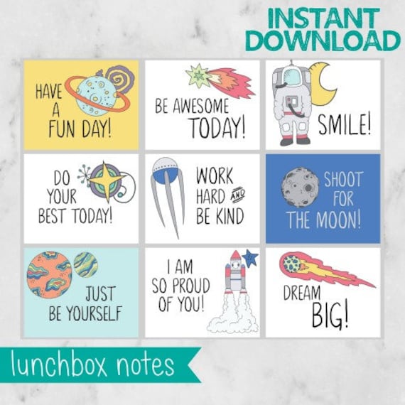 Dinosaur Lunch Box Notes your kid will love to find in their lunch!