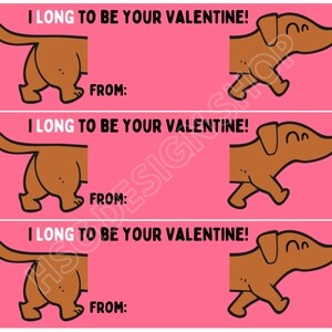 Printable Ruler Valentine Daschund Valentine Card Printable Ruler ...