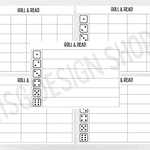 Roll & Read Reading Word, Phrase, Sentence Practice Sheet - Reading ...
