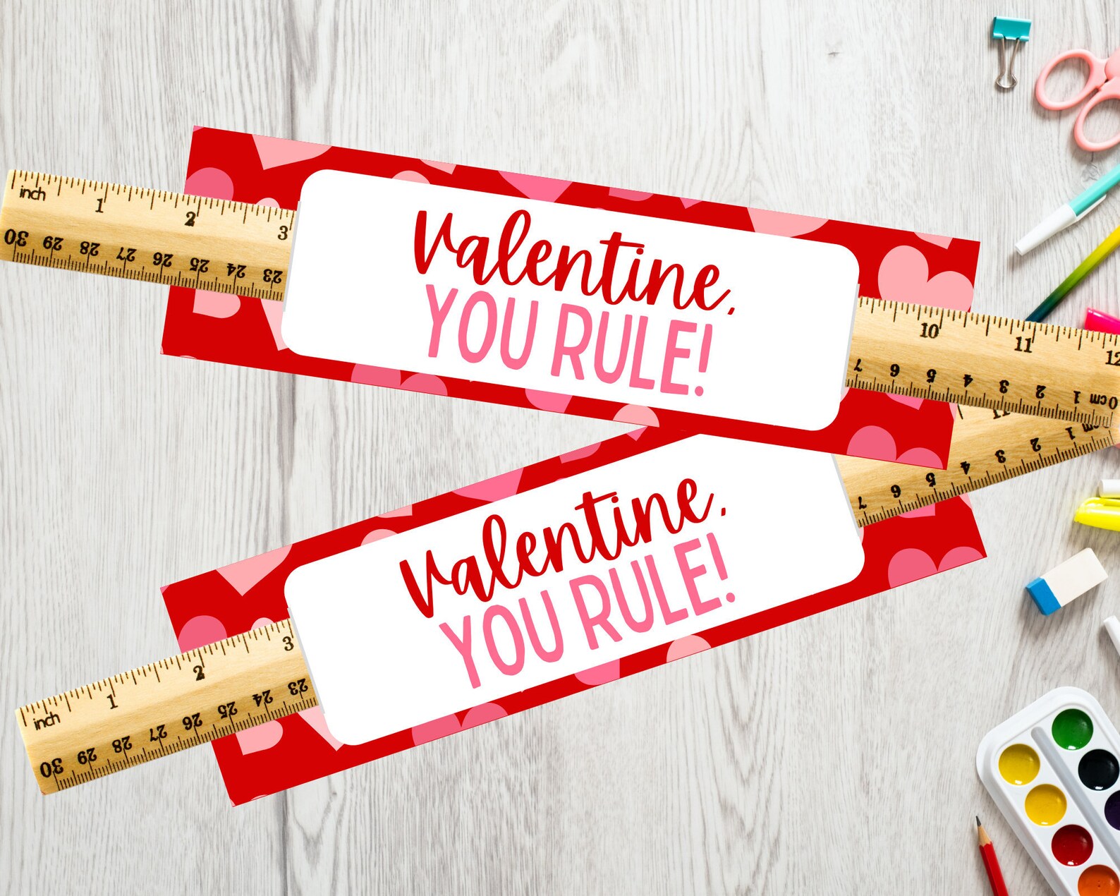 Printable Ruler Valentine Valentine You Rule Ruler Etsy