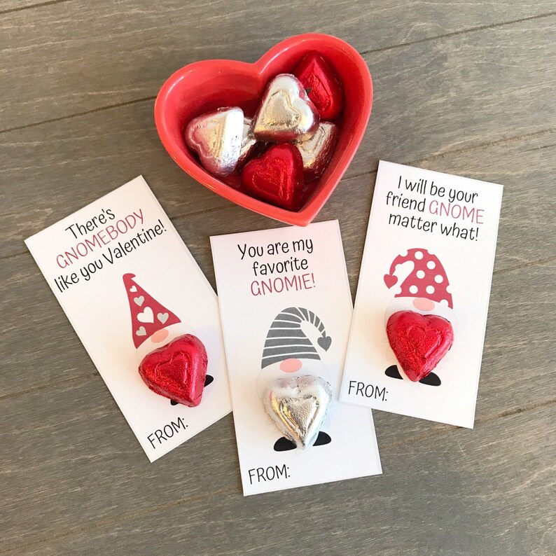 Download Printable Gnome Valentine For School Class Gnome Valentine ...