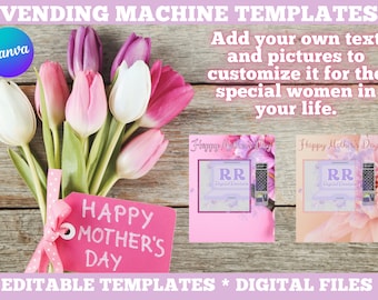Mother's Day Vending Machine Templates: Editable 8x10, 16x20 (Digital Download)