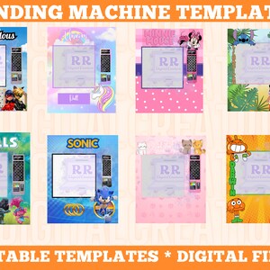 Kids Theme Vending Machine Templates, 26 Birthday Vending Machine Templates, 16X20 Vending Machine Templates, 8X10 Vending Machine Template image 4