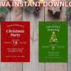 Digital Christmas Party Invitation, Christmas Party Invitation, Holiday Party Invitation, Digital Invitation,  Friendmas Party Invitation