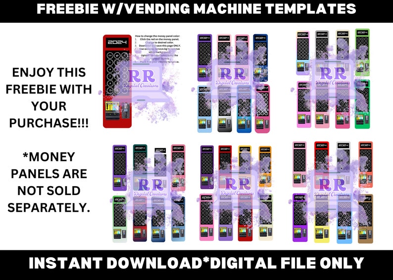 Kids Theme Vending Machine Templates, 26 Birthday Vending Machine Templates, 16X20 Vending Machine Templates, 8X10 Vending Machine Template image 6