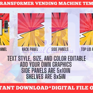 Father&#39;s Day Vending Machine Template: 8x10 Canva DIY (Digital Download)